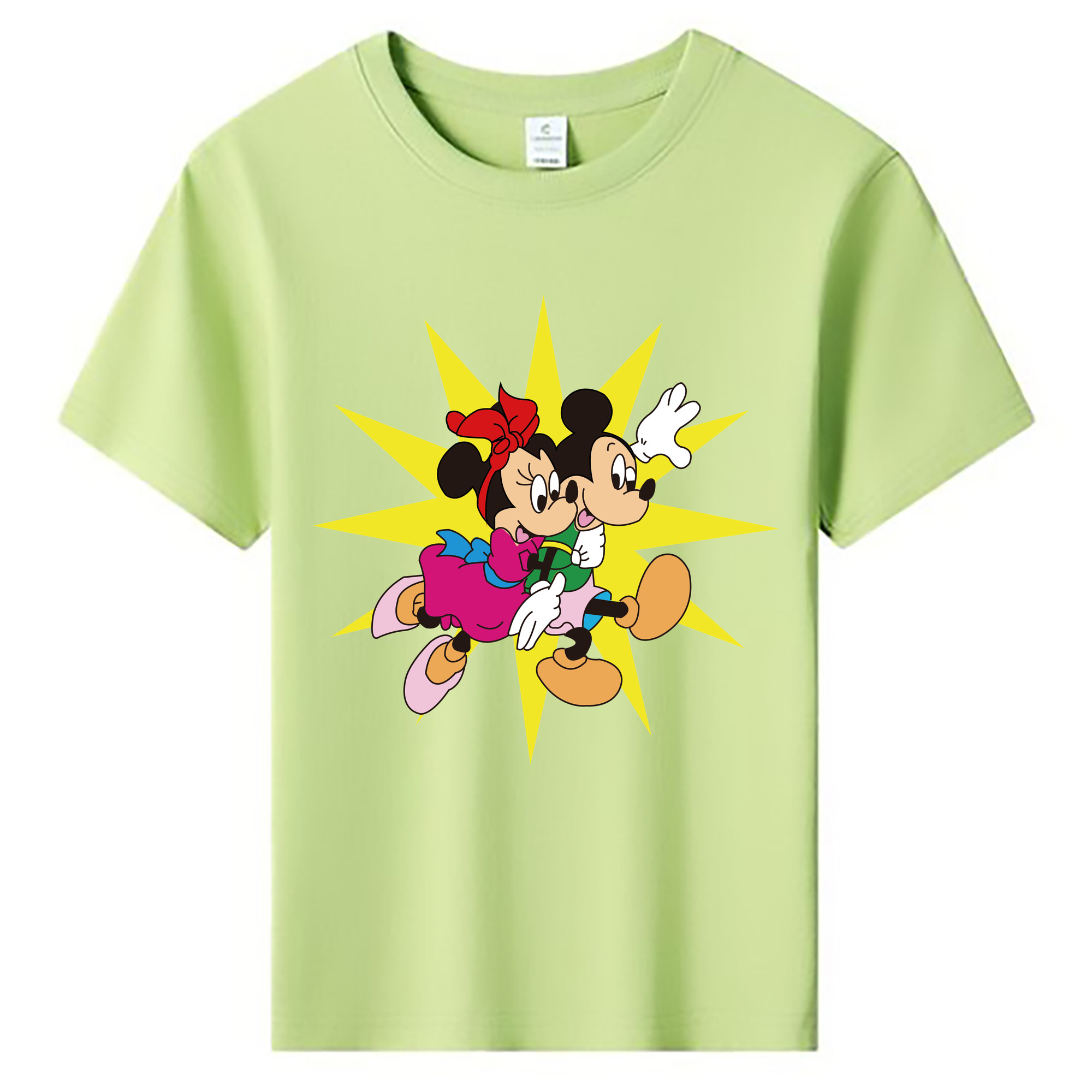 ミッキーマウス Mickey Mouse 綿100％キッズTシャツ（フロントプリント）